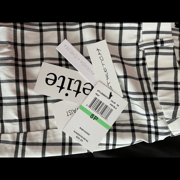 🔥HP🔥💥NWT💥 Amanda & Chelsea Plaid Ankle Pants - Picture 5 of 8